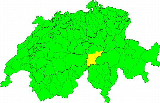 Aktuelle Unwetterkarte Schweiz
